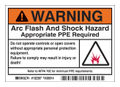 Identification Labels and Tapes Polyester Black/Orange on White