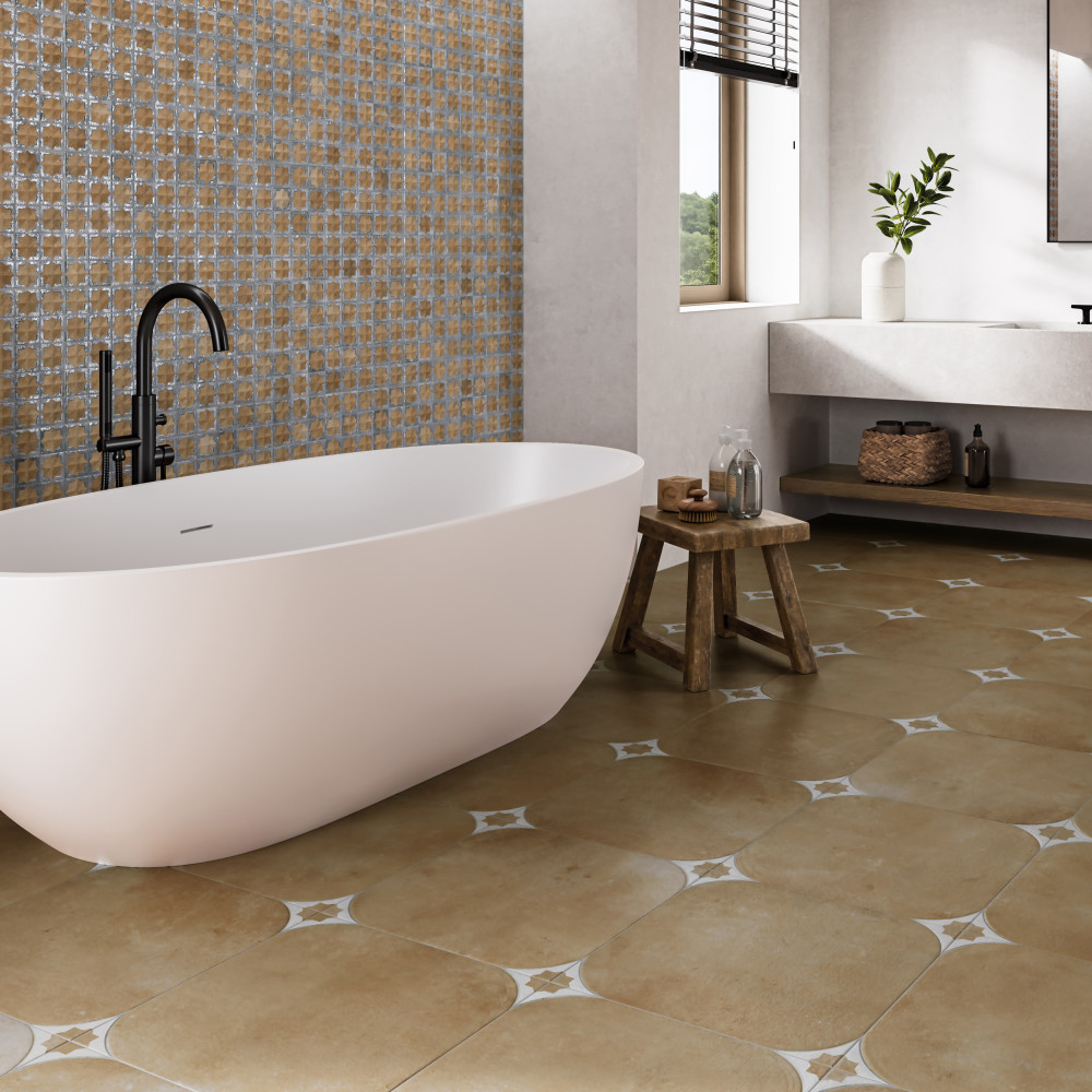 Tetuan Terra 17-3/8 in. x 17-3/8 in. Porcelain Floor and Wall Tile
