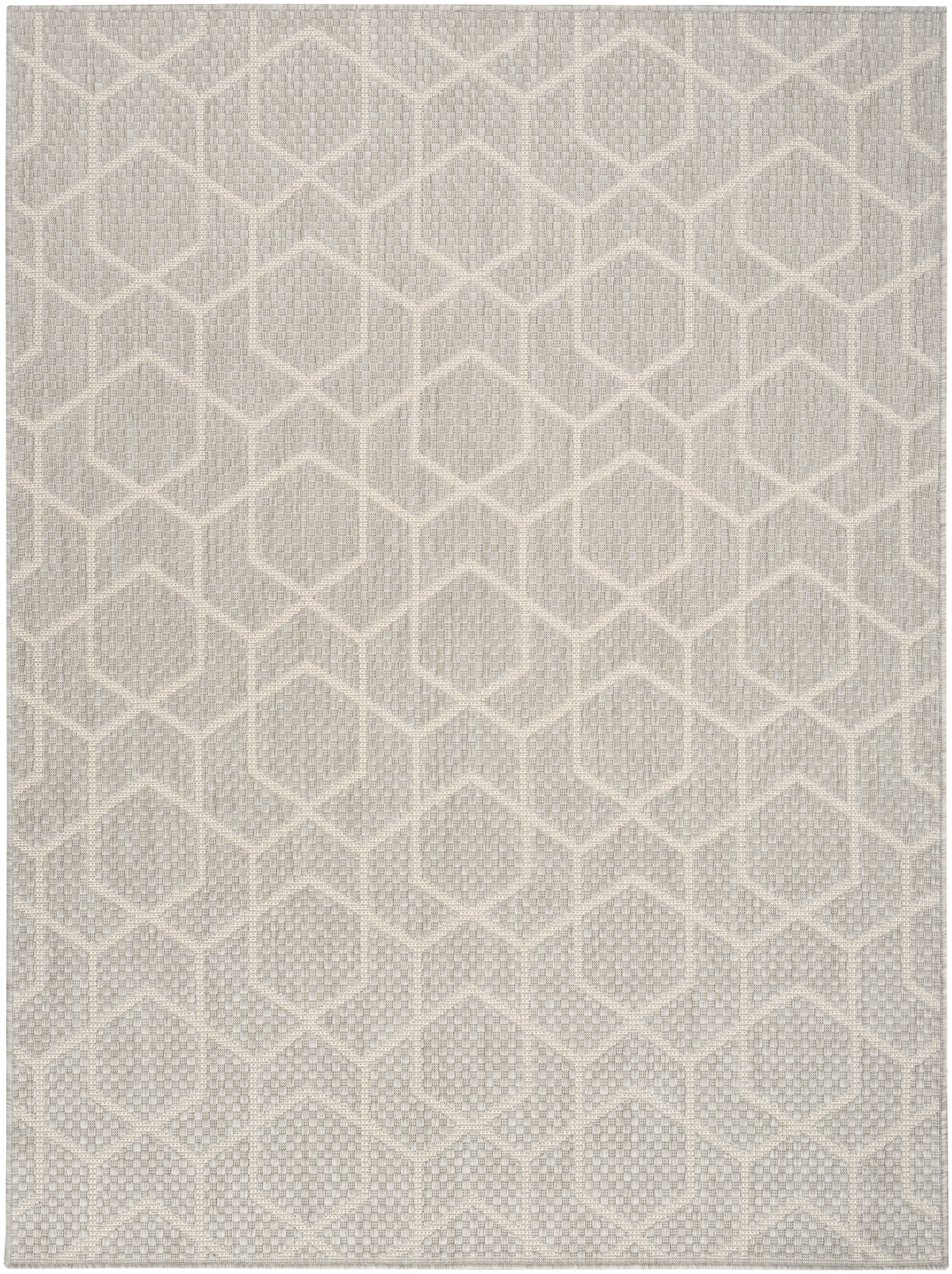 Nourison Horizon Indoor/Outdoor 4' x 6' Grey Modern Rug