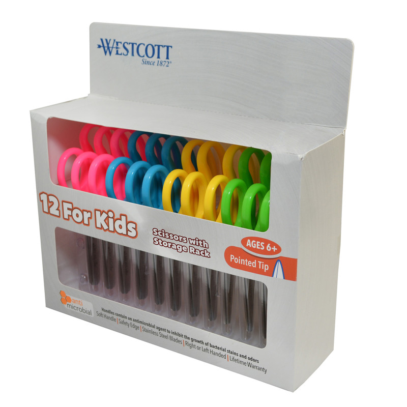 Kids+Scissors+With+Antimicrobial+Protection%2C+5%26quot%3B+Pointed%2C+12%2Fpack
