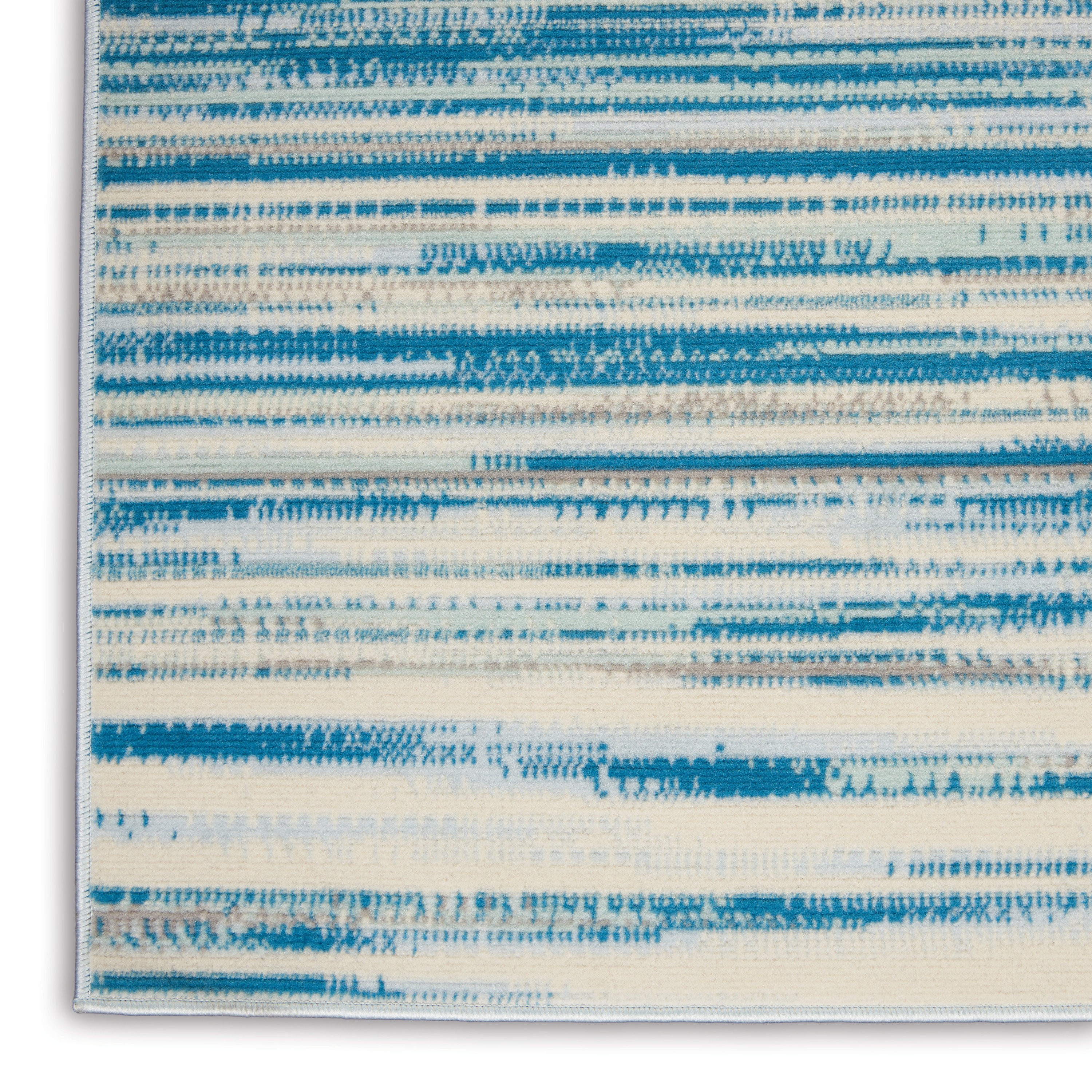 Nourison Jubilant 4' x 6' Blue Modern Indoor Rug