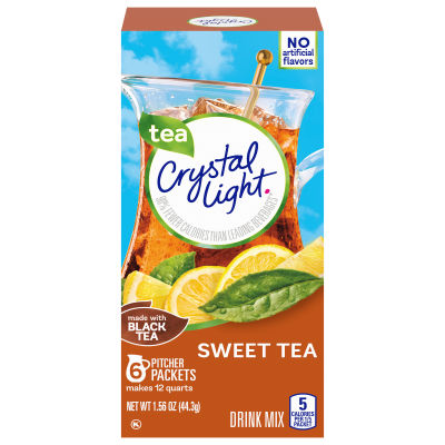 Crystal Light Sweet Tea Drink Mix, 6 ct Pitcher Packets