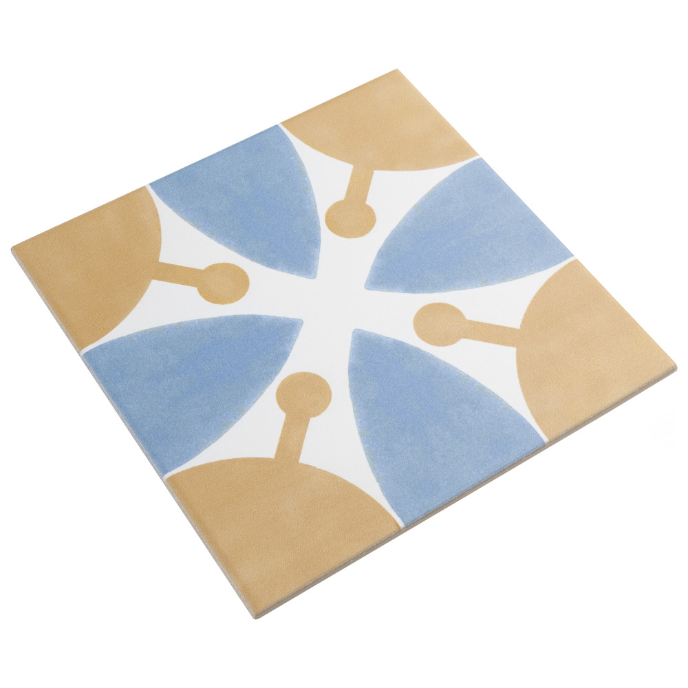 Revival Leaf 7-3/4 in. x 7-3/4 in. Ceramic Floor and Wall Tile