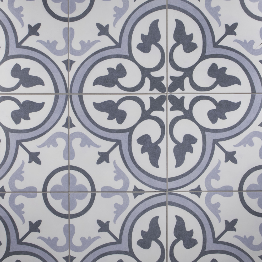 Amberes Azul II 13x13 Square Ceramic Floor and Wall Digital Pattern