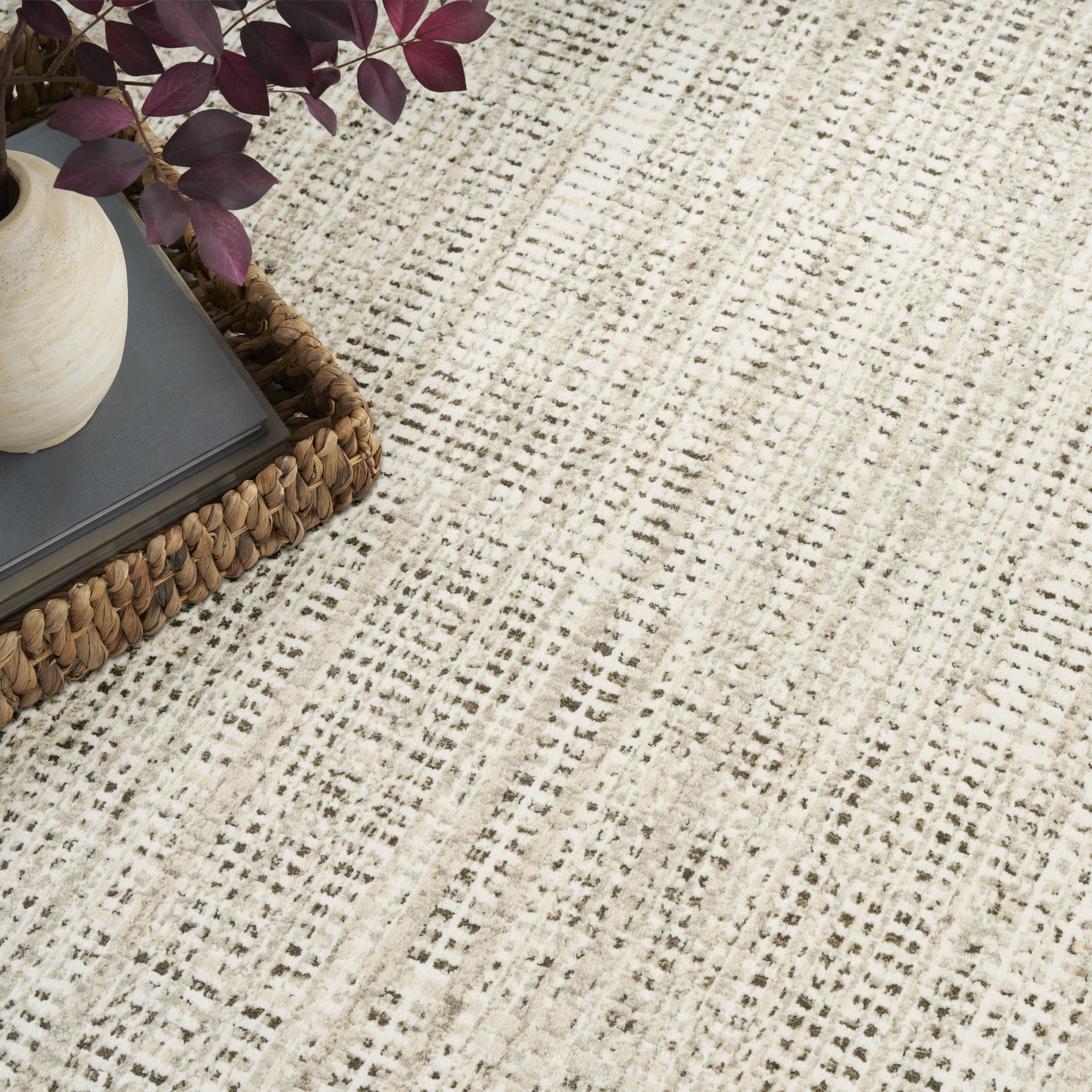 Nourison Soft Structure 7'10" x 9'10" Beige Modern Indoor Rug