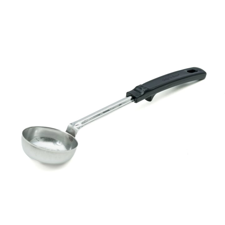 3-ounce solid round Spoodle® utensil with black Grip ‘n Serv® handle
