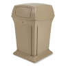 Rubbermaid Commercial, Ranger, 45 gal, Resin, Beige, Square, Receptacle