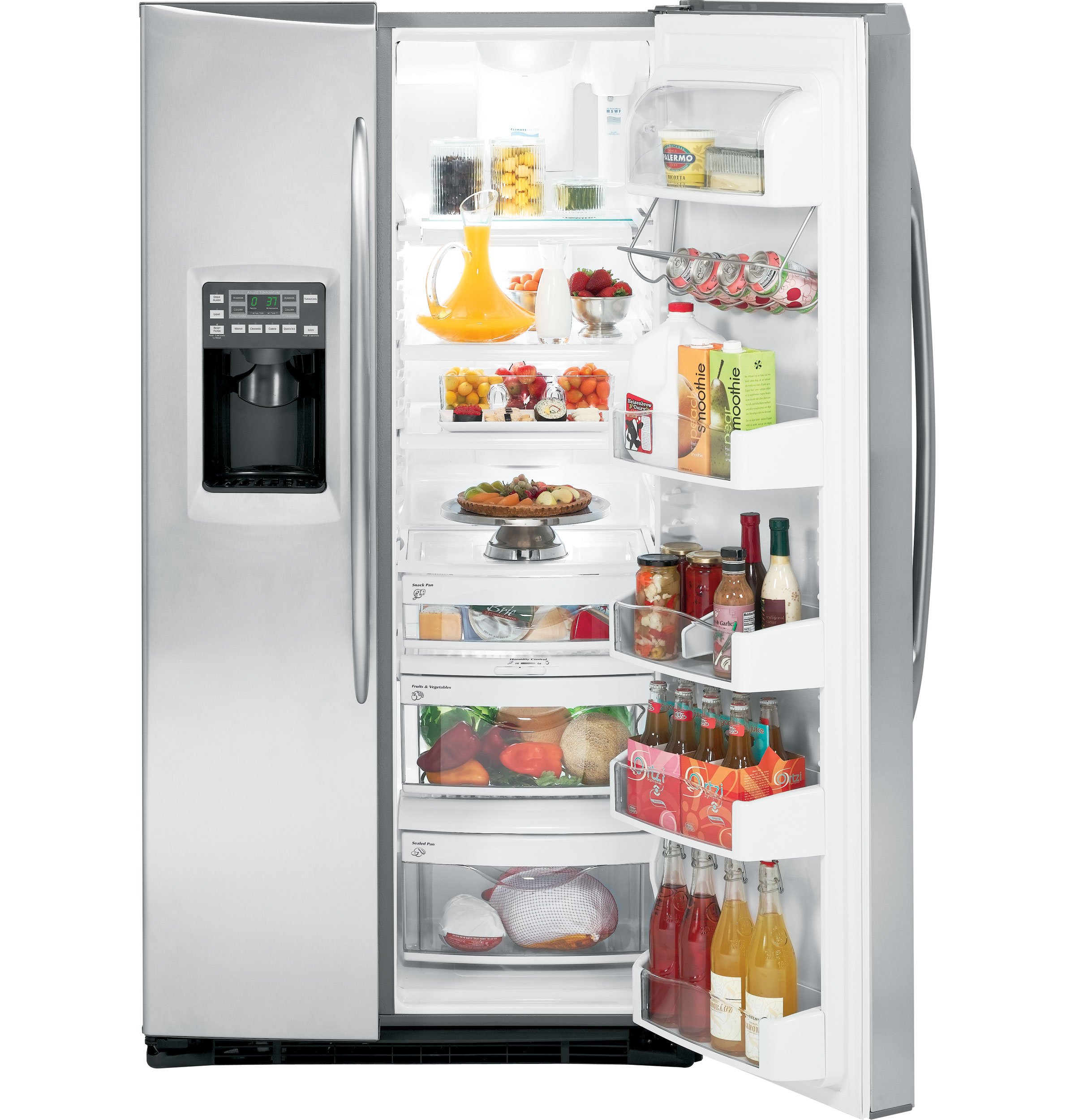 GE Profile™ ENERGY STAR® 25.6 Cu. Ft. Side-by-Side Refrigerator with Dispenser