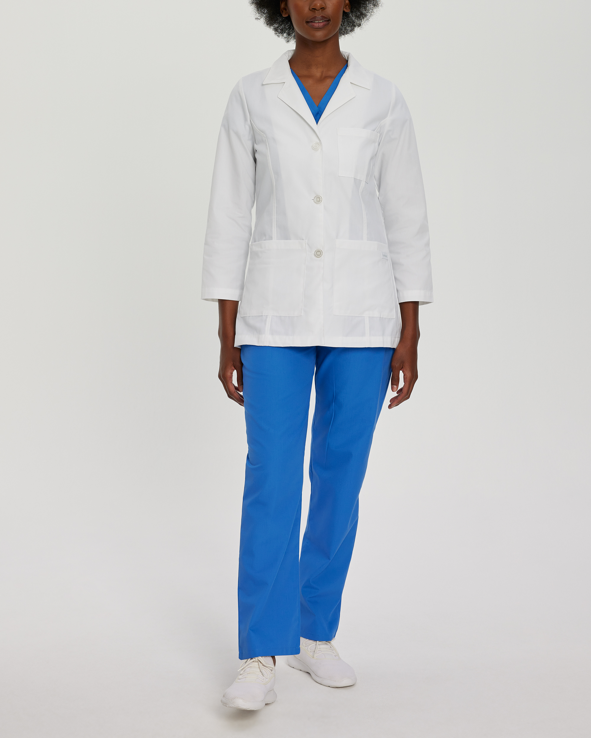 Landau Women&#8216;s 3-Pocket Consultation Jacket-White Coats