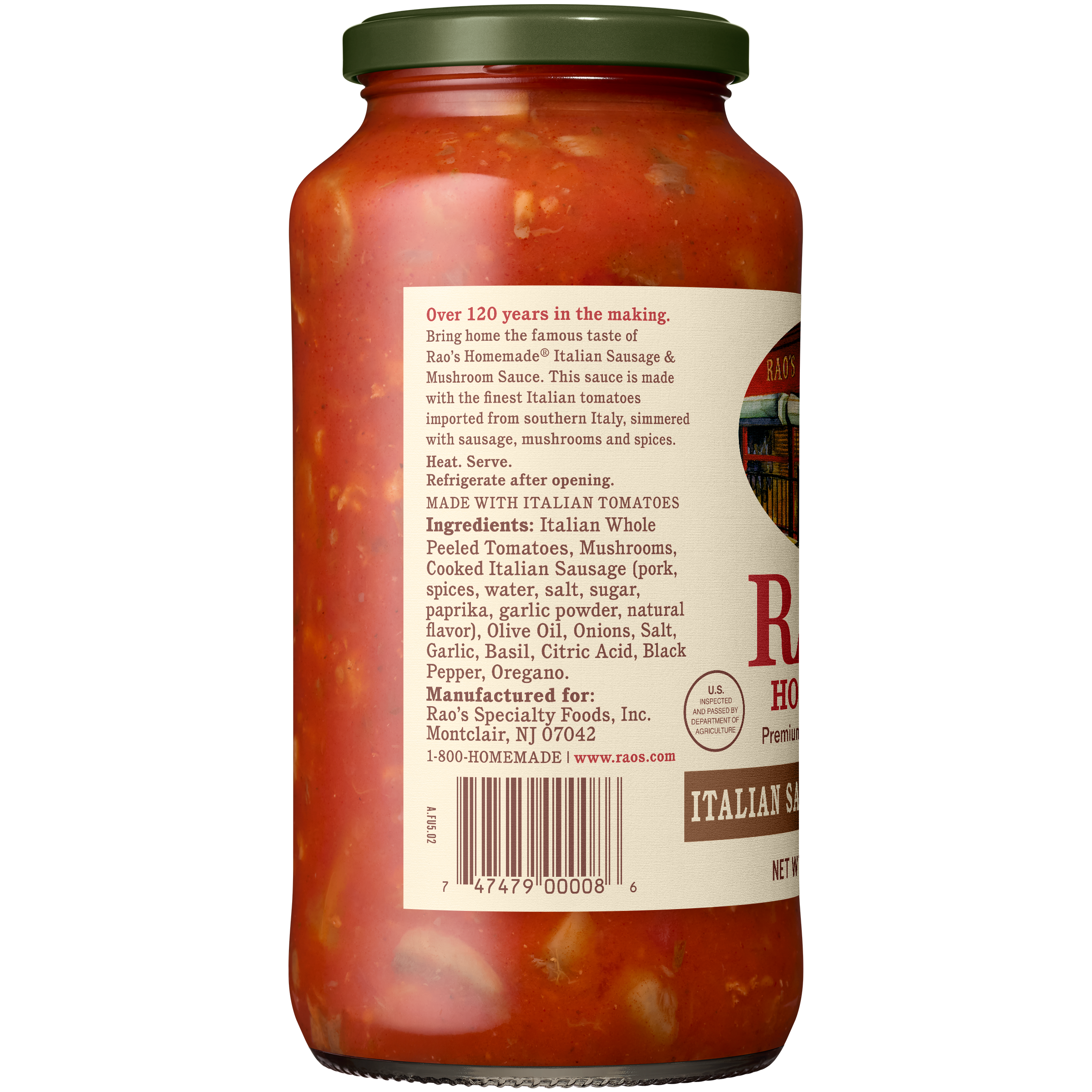 Sausage & Mushroom Sauce, 24 oz - Left Image