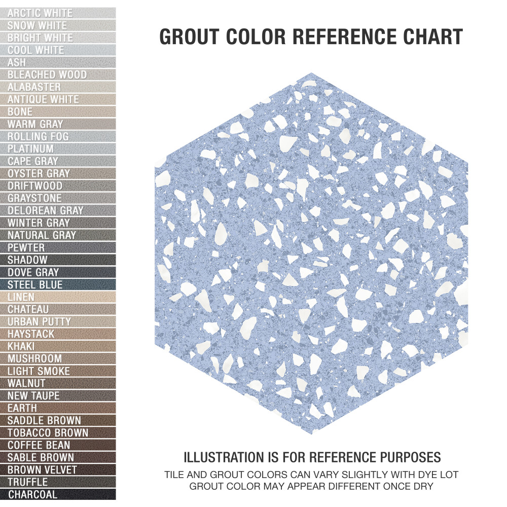 Venice Hex Sky 8-5/8 in. x 9-7/8 in. Porcelain Floor and Wall Tile