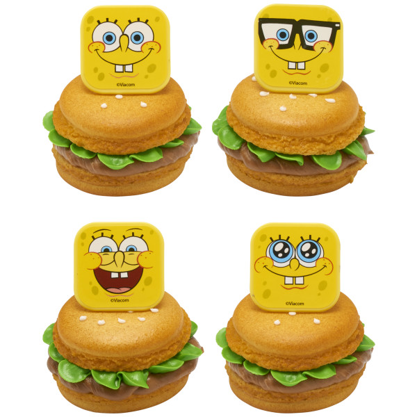 SpongeBob SquarePants Mood Faces Cupcake Rings