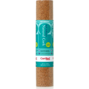 Rollo de corcho, autoadhesivo, 12" x 4 pies.