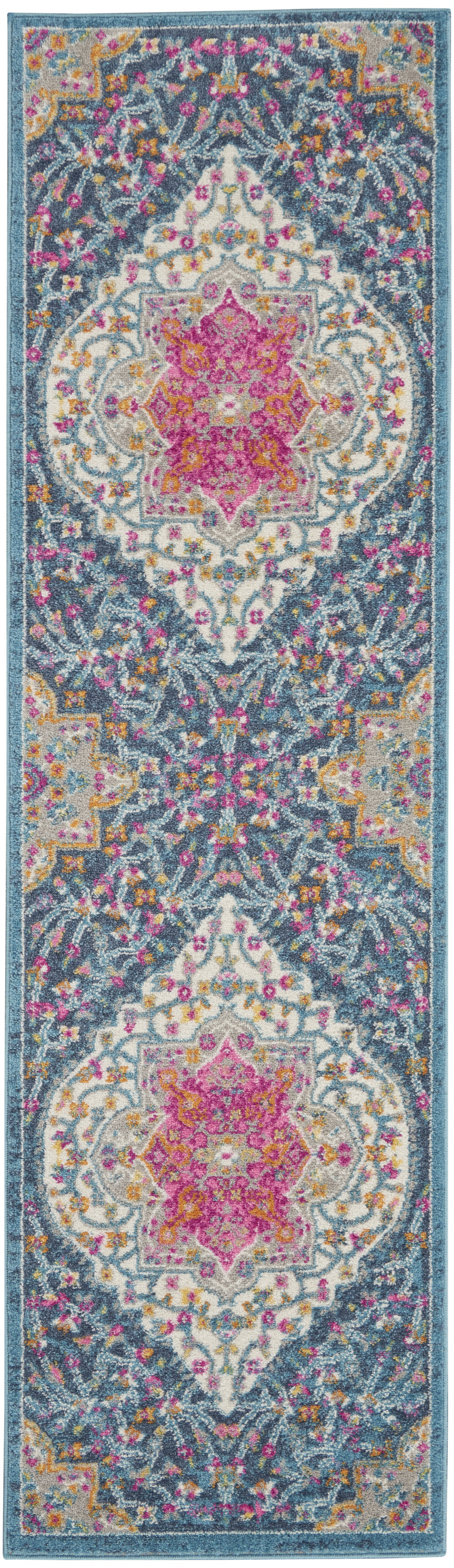 Nourison Passion 2'2" x 7'6" Multicolor Farmhouse Indoor Rug