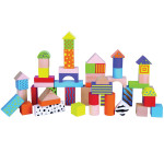 The Original Toy Company Wooden Blocks Building Set, 50 Pieces OTC59695