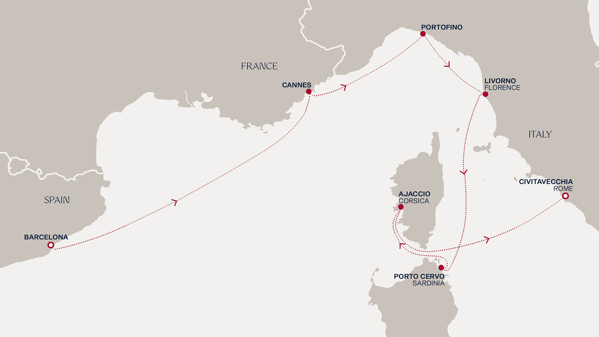 Itinerary map