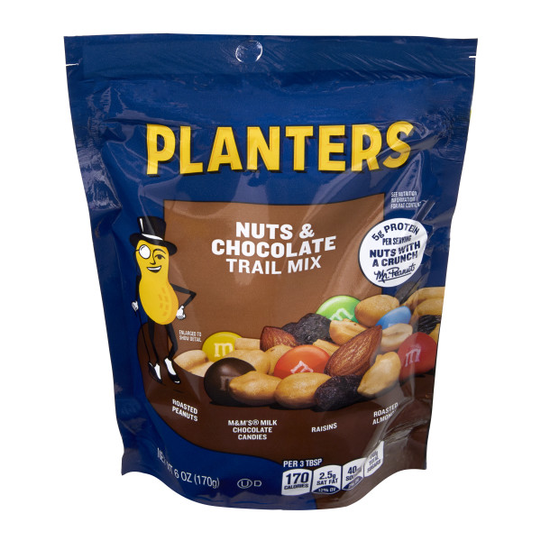 PLANTERS(r) Trail Mix Nuts & Chocolate 12/6oz . C1C1 - Front Center In Package (Hi Res)