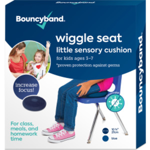 Antimicrobial Little Wiggle Seat Sensory Cushion, Blue 10.75"