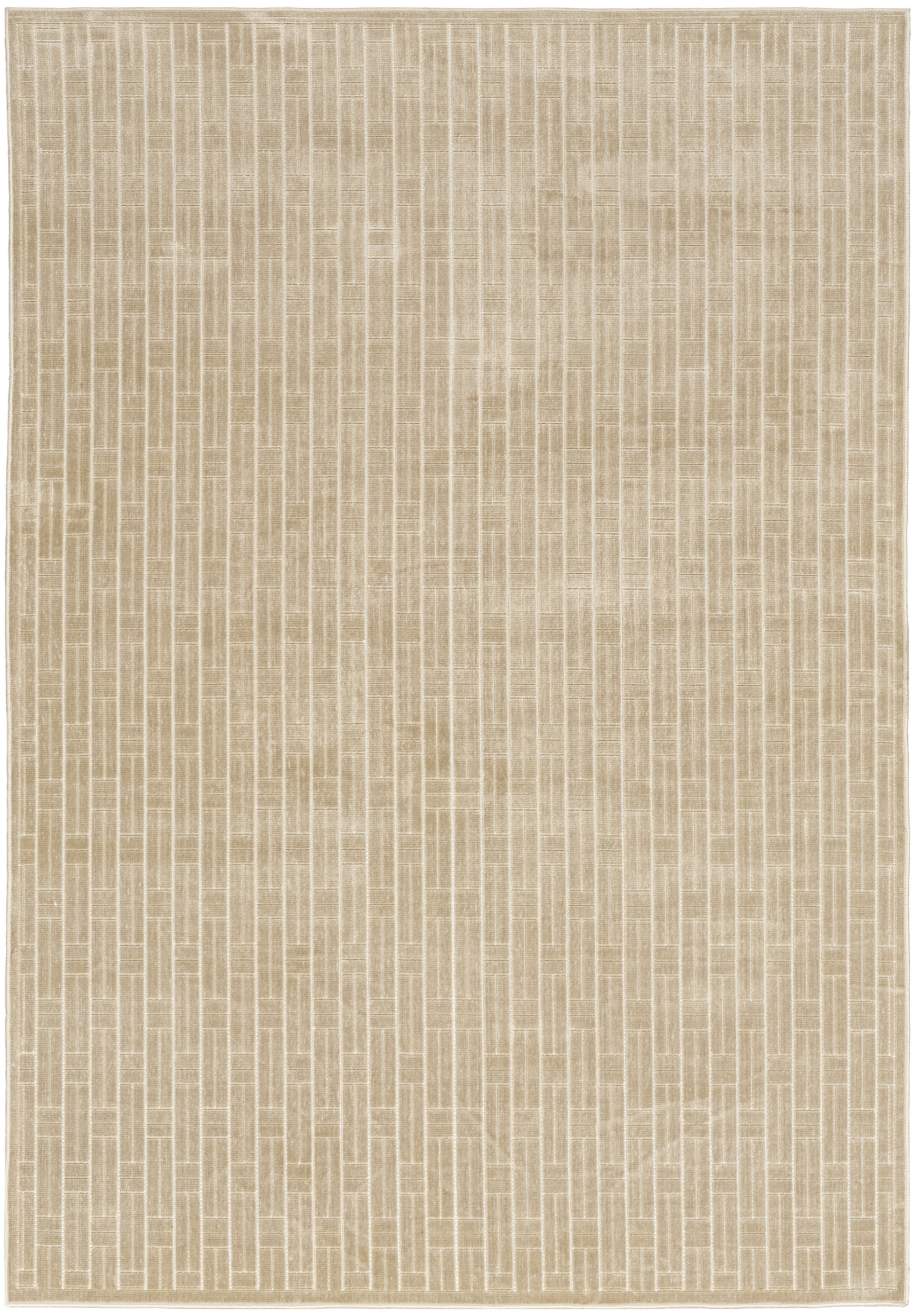 Nourison Washable Charm 4' x 6' Beige Ivory Modern Indoor Rug