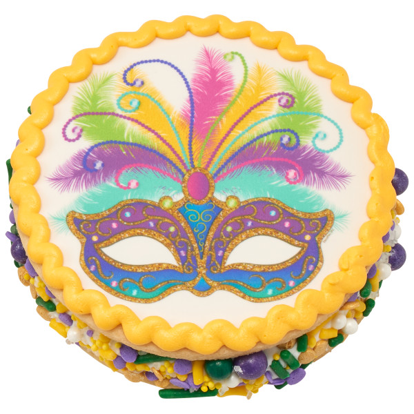 Mardi Gras Mask PhotoCake® Edible Image®