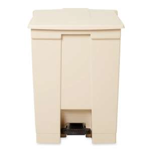 Rubbermaid Commercial, Legacy, 18 gal, Plastic, Beige, Rectangle, Receptacle