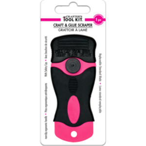 Craft and Glue Scraper, Pink and Black