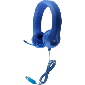 Kids Blue Flex-Phone USB Headset with Gooseneck Microphone