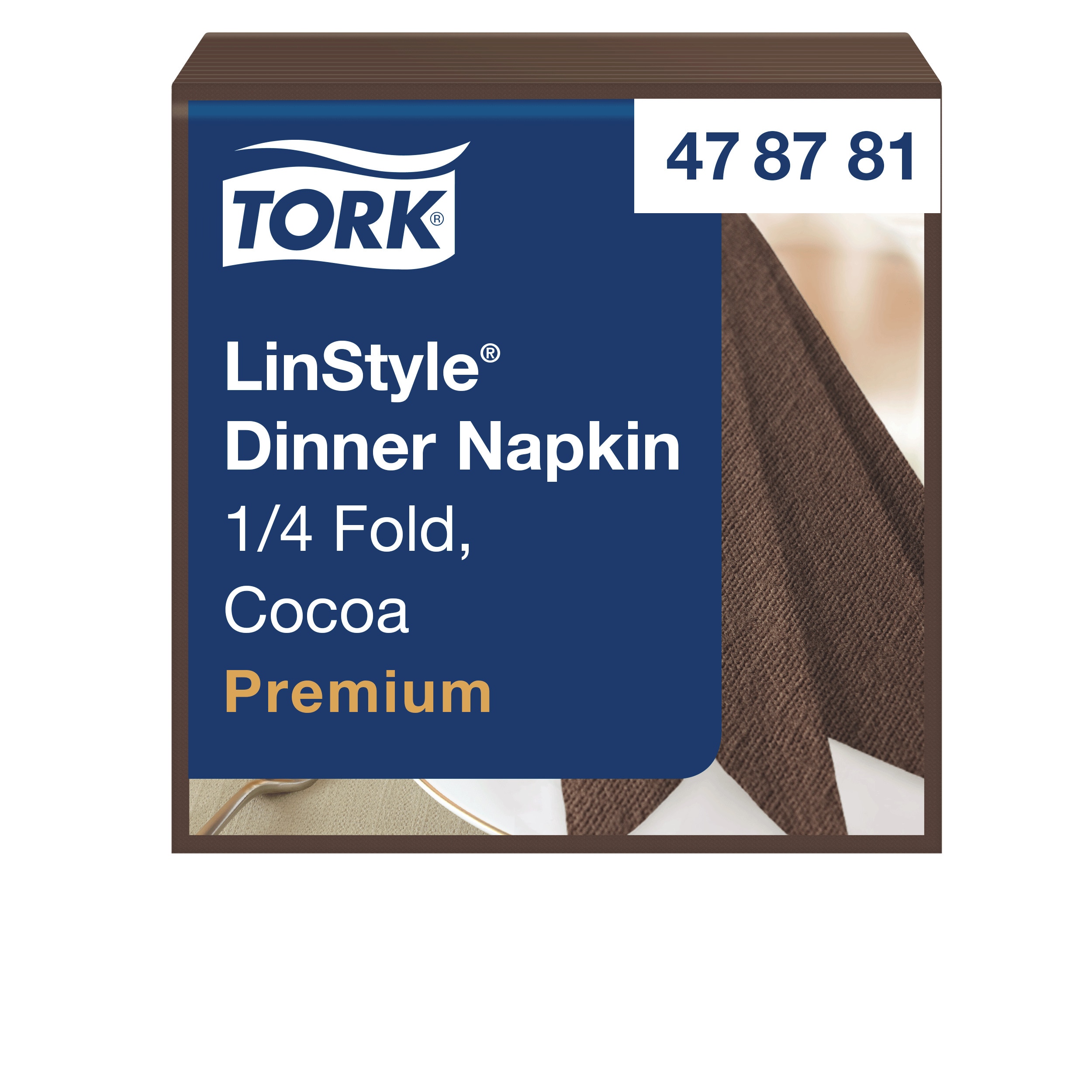 Servietter, 1 lag, Hvid, 39x39 cm, 50 stk, Tork Linstyle