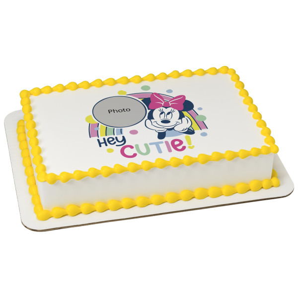 Disney Minnie Mouse Hey Cutie! PhotoCake® Edible Image® Frame