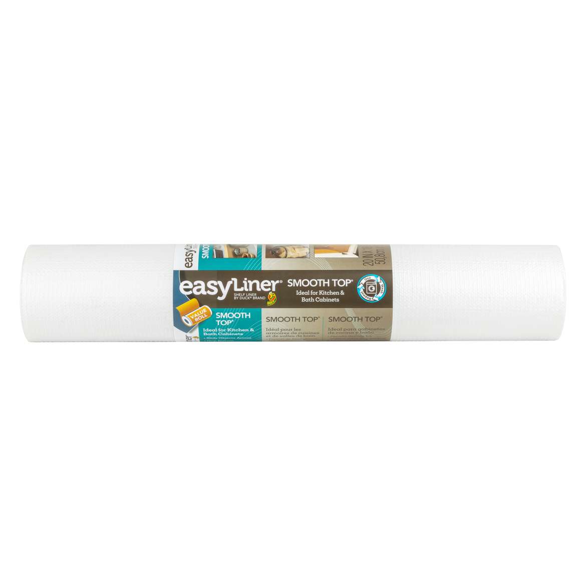 Smooth Top EasyLiner Shelf Liner White Duck Brand