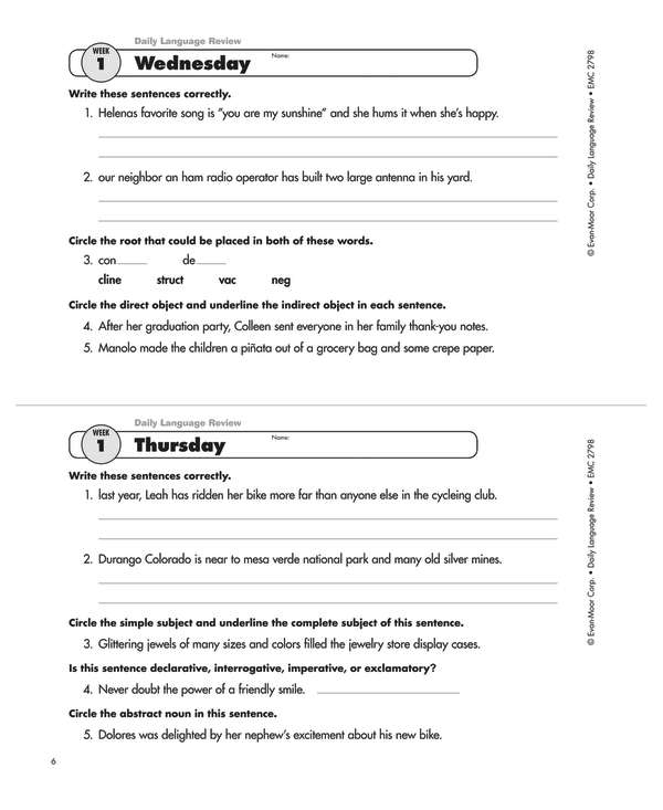 Daily Language Review, Grade 8