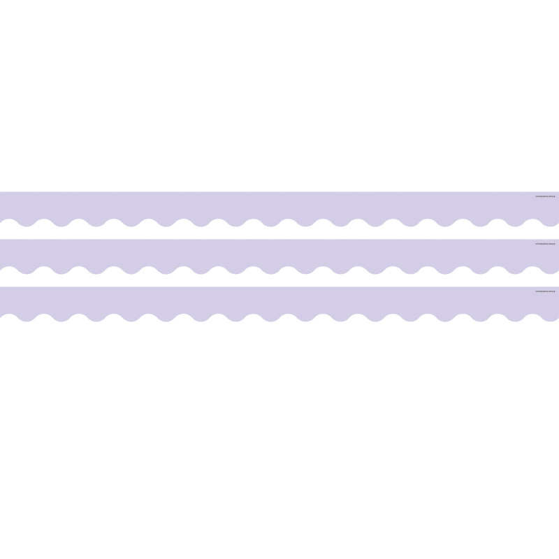Lavender Scalloped Rolled Border Trim, 50 Feet, 3 Rolls