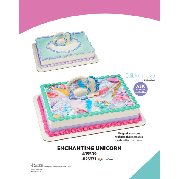 Enchanting Unicorn The Magic of Cakes® PhotoCake® Enhanced Background and Icing Page