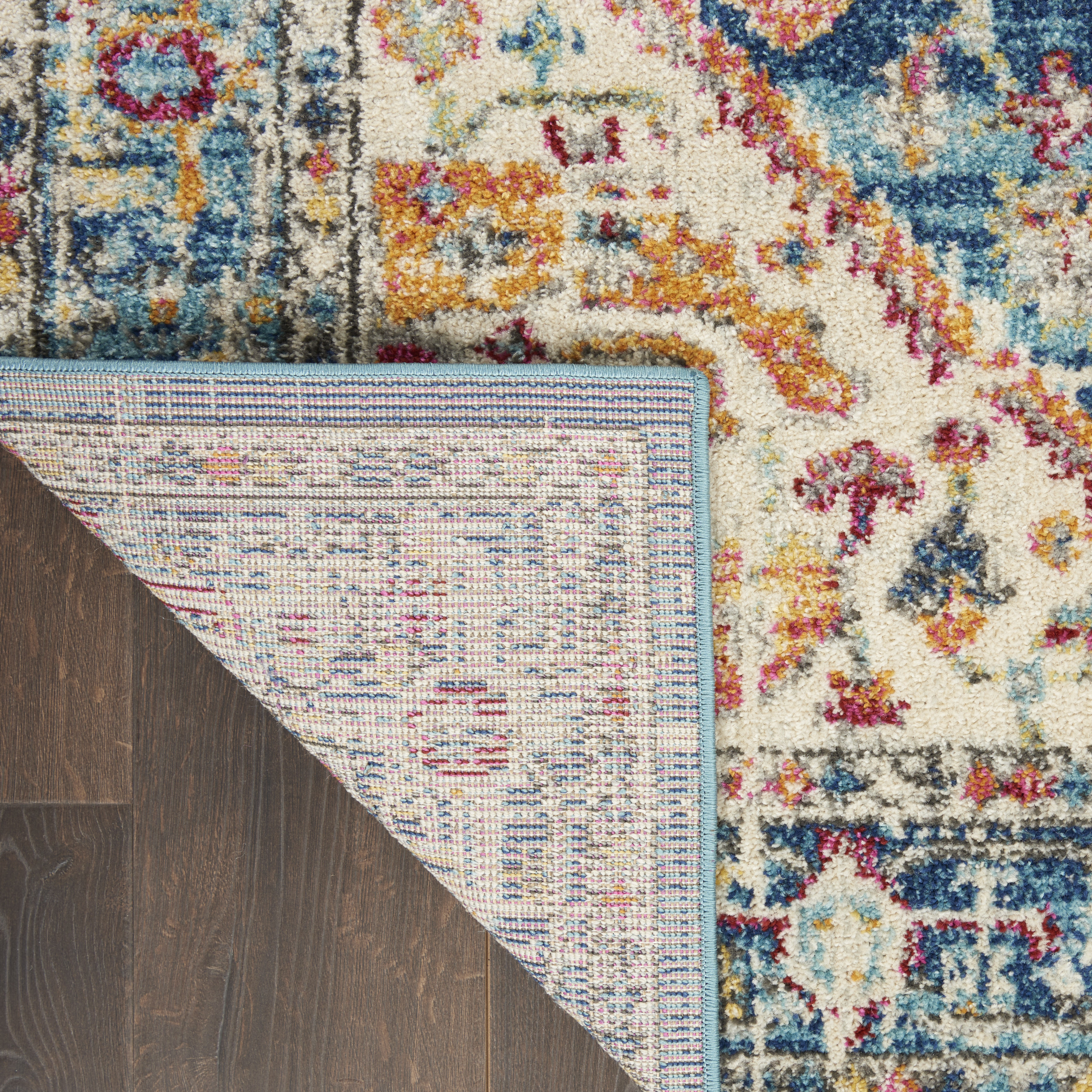 Nourison Passion 6'7" x 9'6" Ivory Light Blue Bohemian Indoor Rug