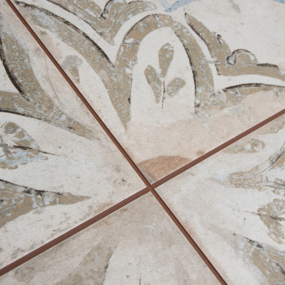 Kings Root Blossom 17-5/8 in. x 17-5/8 in. Ceramic Floor and Wall Tile