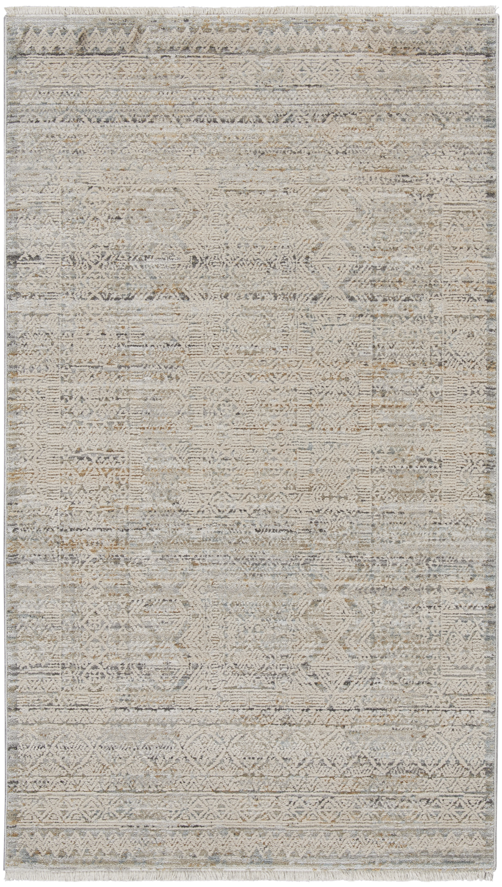 Nourison Lynx 2'6" x 4'6" Ivory Multicolor Vintage Indoor Rug