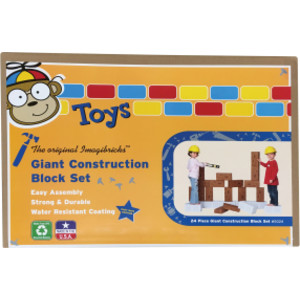 ImagiBRICKS&trade; Giant Construction Building Block Set, 24 Pieces