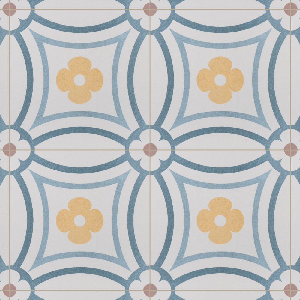 Caprice Saint Tropez 7-7/8 in. x 7-7/8 in. Porcelain Floor and Wall Tile