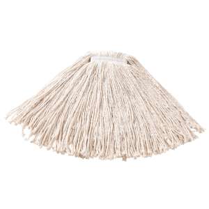 Rubbermaid Commercial, Dura Pro Cotton Cut-End Wet Mop Head with 1" Headband, 16 oz, White