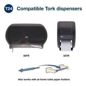 Tork, T24 Advanced High-Capacity, 1 ply, 3.94in Bath Tissue