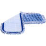 Hillyard, Trident, Scrubber Microfiber Hook & Loop Mop with Fringe, 18"W, Blue