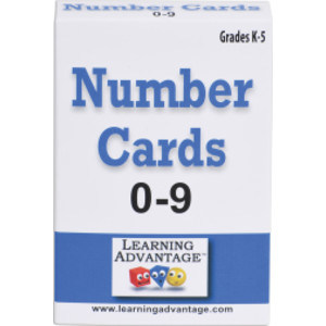 Number Cards 0-9 - Black - Set of 50