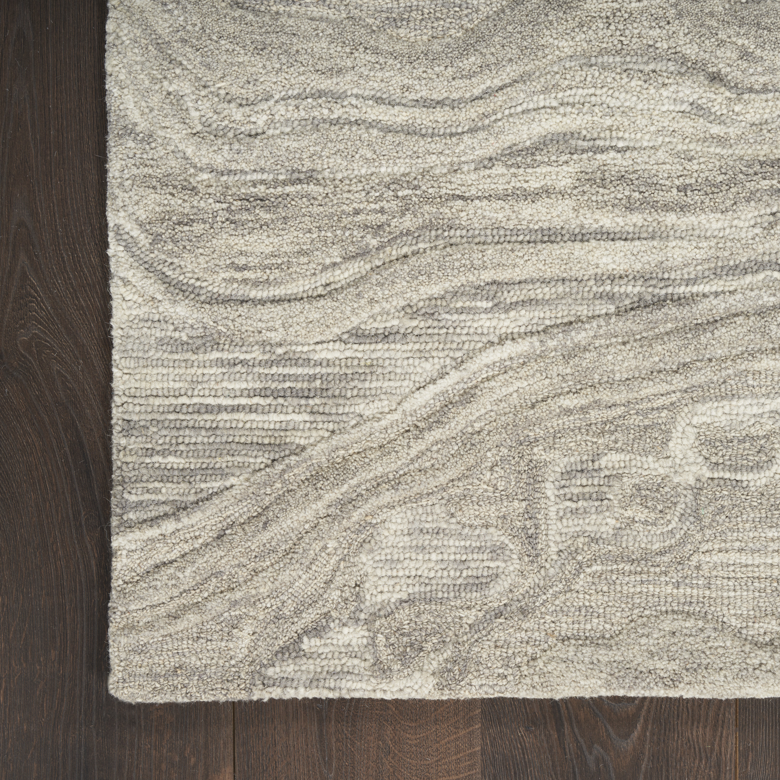 Nourison Graceful 2'3" x 7'6" Grey Modern Indoor Rug