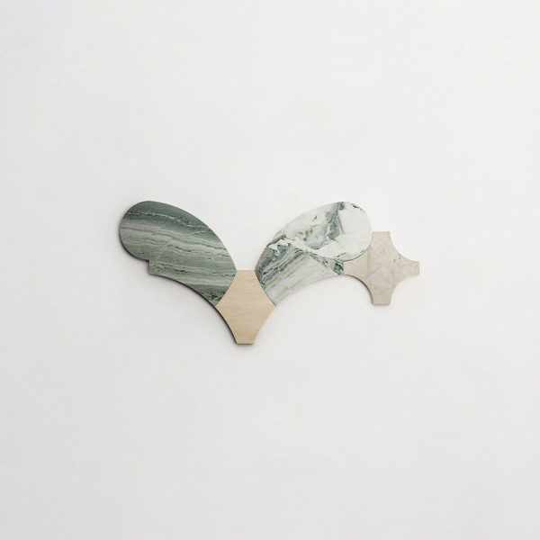 clé lapidary + cristina celestino | moscova wall | alpaca grey, beige travertine + jade green (bundle) | honed