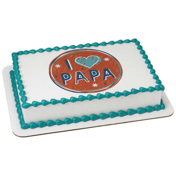 I Heart Papa PhotoCake® Edible Image®