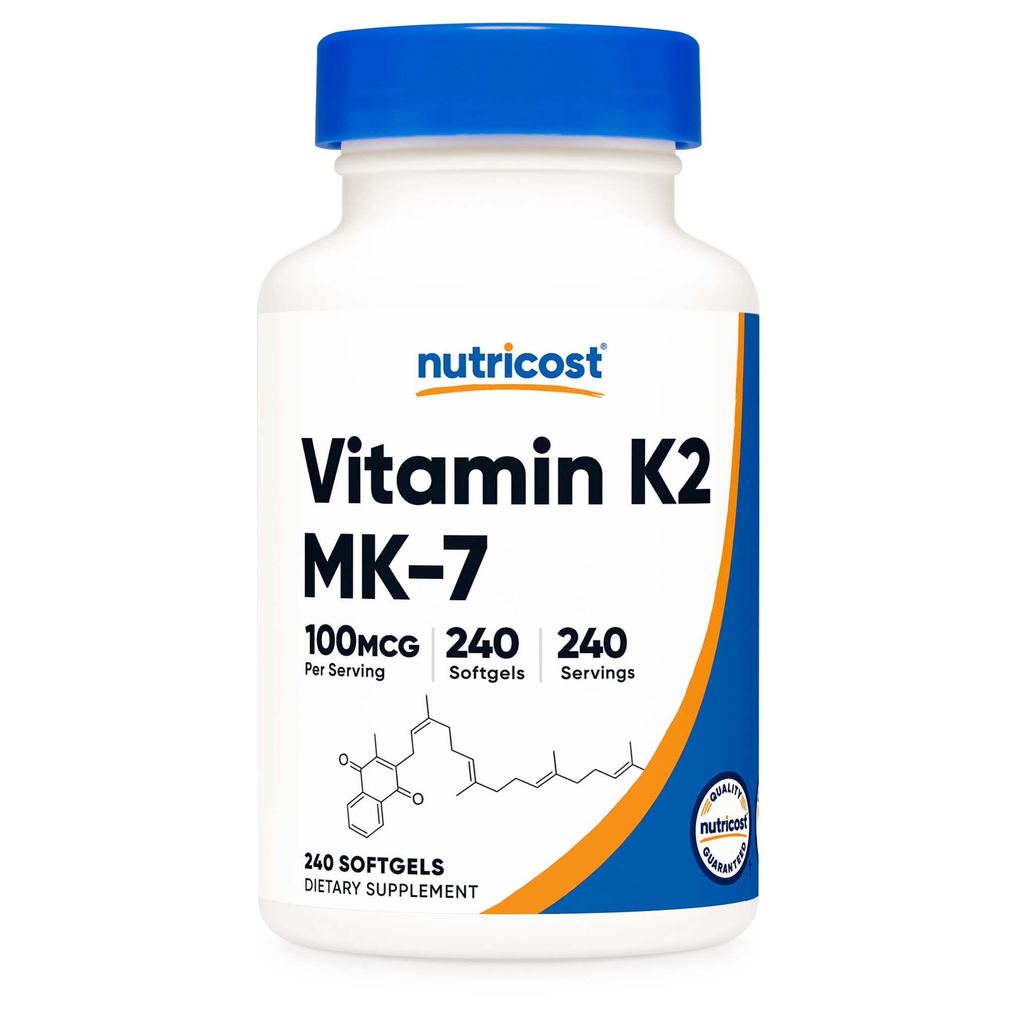 Nutricost VITAMIN, SGEL K2 MK-7 100MCG (240/BT 12BT/CS)