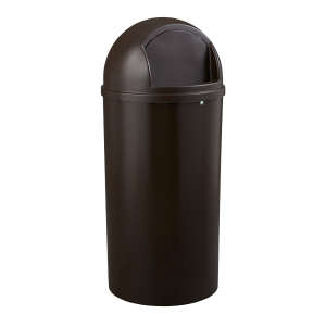 Rubbermaid Commercial, Marshal®, Classic Container, 25 gal, Resin, Brown, Round, Receptacle