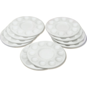 Paint Trays, Round, 10-Well, 6.75" Diameter, 10 Trays