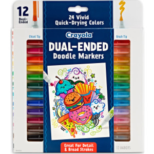Doodle & Draw Dual-Ended Doodle Marker, 12 Count