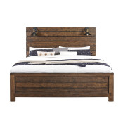 Queen Foot Board in Distressed Finish (with Slats)  - S290-251